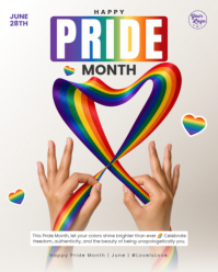 White Joyful Pride Month Celebration Instagram Portrait Template