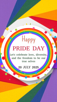 White Joyful Pride Month  Instagram Story template