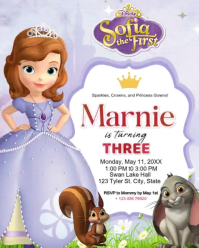 Blanco Princess Birthday Party Instagram Portrait Template