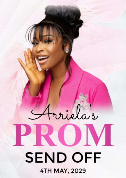 White Prom Send Off A1 Template | PosterMyWall