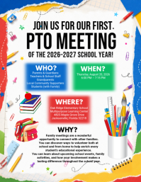 Blanc PTO Meeting ใบปลิว Template