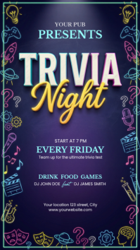 White Joyful Quiz Night Design Instagram Story template