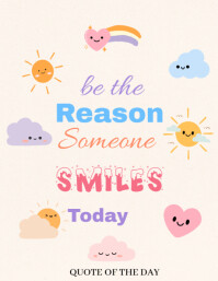 White Joyful Quote For The Day  Flyer (us Letter) template