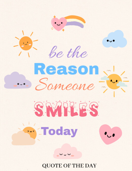 White Joyful Quote For The Day  Flyer (us Letter) Pamflet (VSA Brief) template