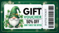 白色 Gift Voucher Promotion งานแสดงผลงานแบบดิจิทัล Template
