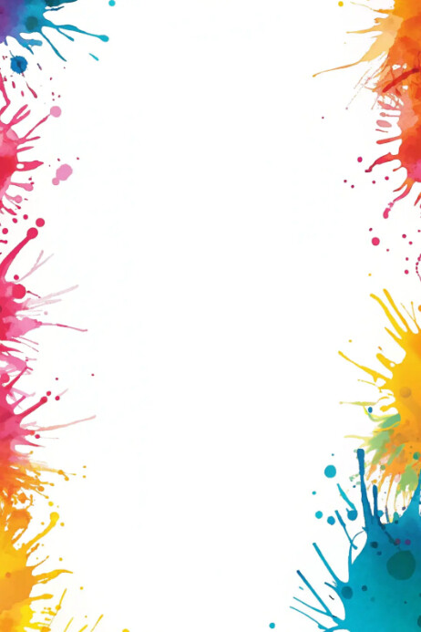 Plantilla de White Joyful Rainbow Splash Kids Poster Frame Poster ...