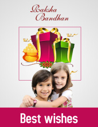 White Joyful Rakhsha Bandhan Flyer (us Letter), brother sister love, template