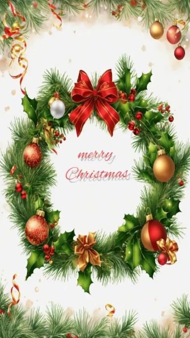 White Joyful Red And White Christmas Instagram Reel Template | PosterMyWall