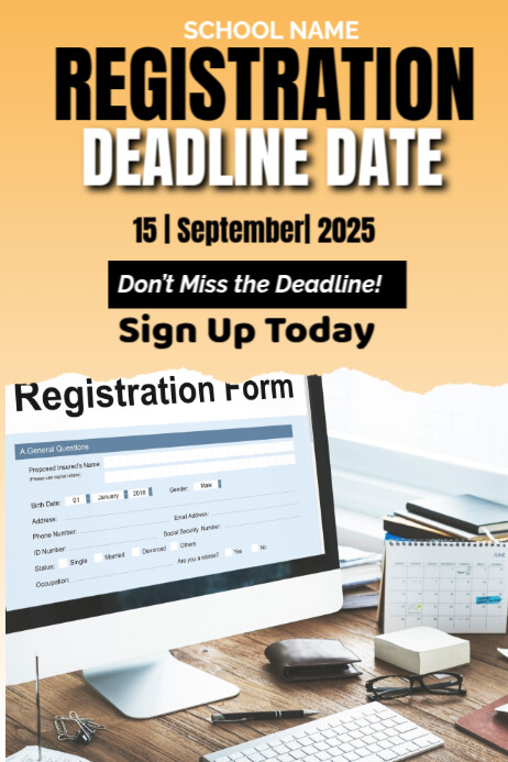 Register Here Poster Example White Joyful Registration Now Poster Template | PosterMyWall