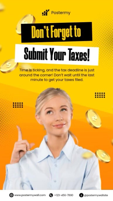 White Joyful Reminders To File Taxes Instagram Reel template