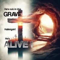 White Joyful Resurrection Sunday Design Instagram Post Instagram-opslag template