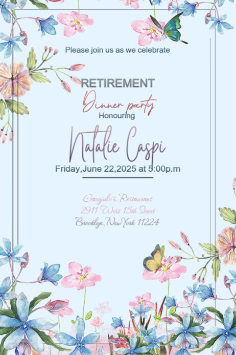Retirement Poster Examples White Joyful Retirement Poster Template | PosterMyWall
