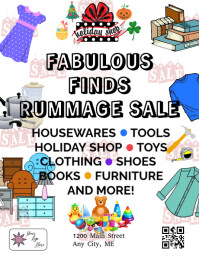 White Rummage Sale Flyers Template | PosterMyWall