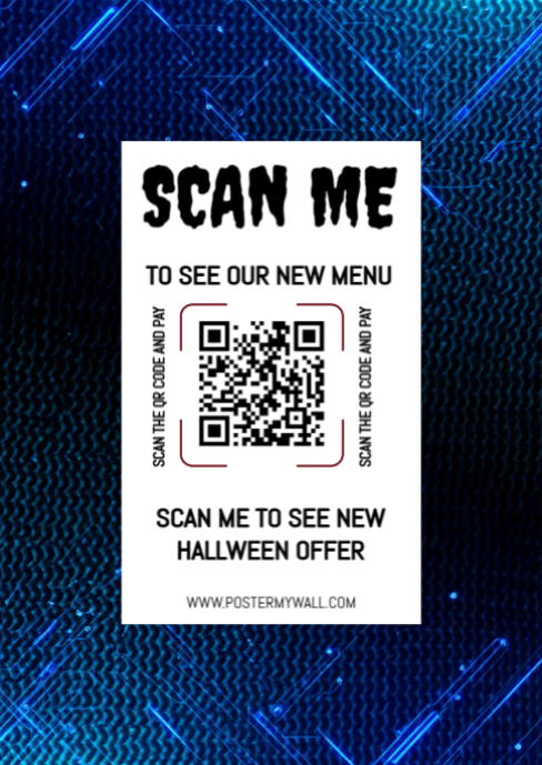 White Joyful Scan Me  A6 template