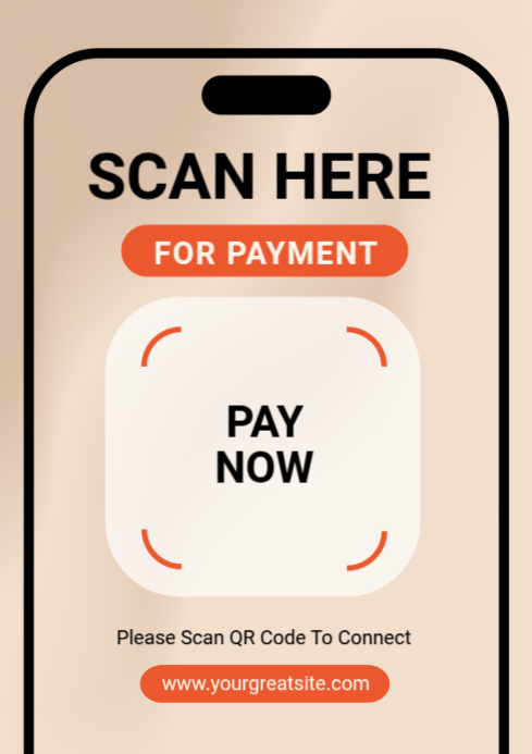 White Joyful Scan Qr Code  A4 template