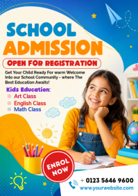 White School Admission A4 Template
