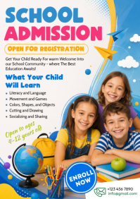 Weiß School Admission A4 Template