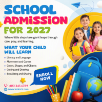 White School Admission Publicación de Instagram Template