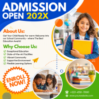 White School Admission Instagram Post Template