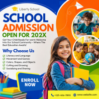 White School Admission Instagram Post Template