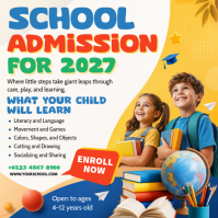White School Admission Сообщение Instagram Template