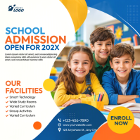White School Admission Instagram na Post Template