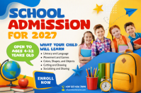 Weiß School Admission Póster Template