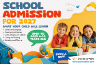 White School Admission Póster Template