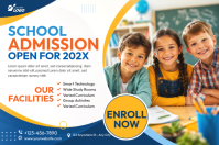 White School Admission Plakat Template