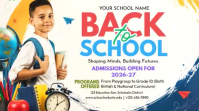 สีขาว School Admissions Tampilan Digital Template