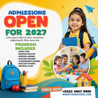 White Joyful School Admissions Instagram Post Video template