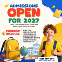 White School Admissions Instagram na Post Template