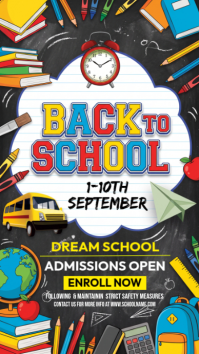 Noir School Admissions История на Instagram Template