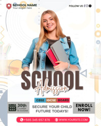 Biały School Admission Instagram Portrait Template