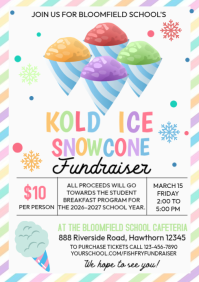 Bianco School Fundraiser Event A4 Template
