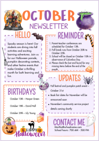 Branco School Newsletter A4 Template