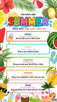 White Joyful School Spirit Week Instagram Story template