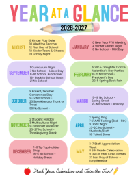 Putih School Year Events 传单(美国信函) Template
