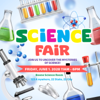 White Joyful Science Fair Instagram Post template