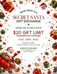 Hvid Secret Santa Gift Exchange Folder Template