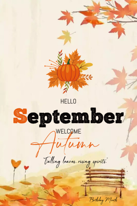 Copy of White Joyful September Poster | PosterMyWall
