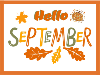 White September Welcome Sinal de jardim Template