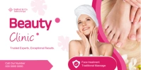 White Joyful Service/salon/therapy/skin/treatment/clinic/beauty/pink/banner/dermatology Poster Event Eventbrite 横幅 template