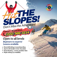 White Skiing Adventure Iphosti le-Instagram Template