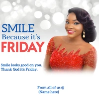 White Joyful Smile It's Friday Design Logo Ilogo template