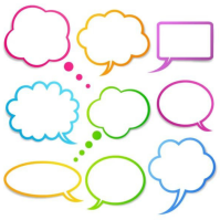 White Joyful Speech Bubbles Instagram Post template