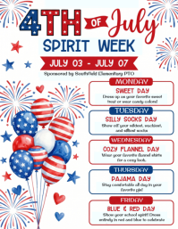 White Joyful Spirit Week Event Flyer template