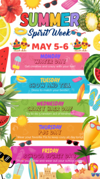 White Joyful Spirit Week Instagram Story template