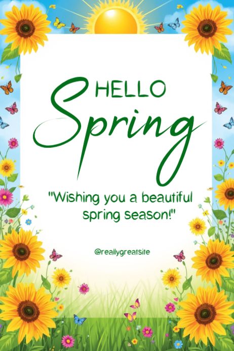 Spring Season Greeting Template | PosterMyWall