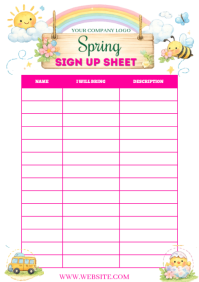 Spring Potluck Sign-up Flyers Template | PosterMyWall